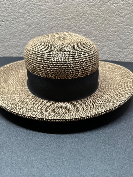 SCALA Straw Boater Sun Hat Vintage Coquette French Girl Beach Hat OS main image 5